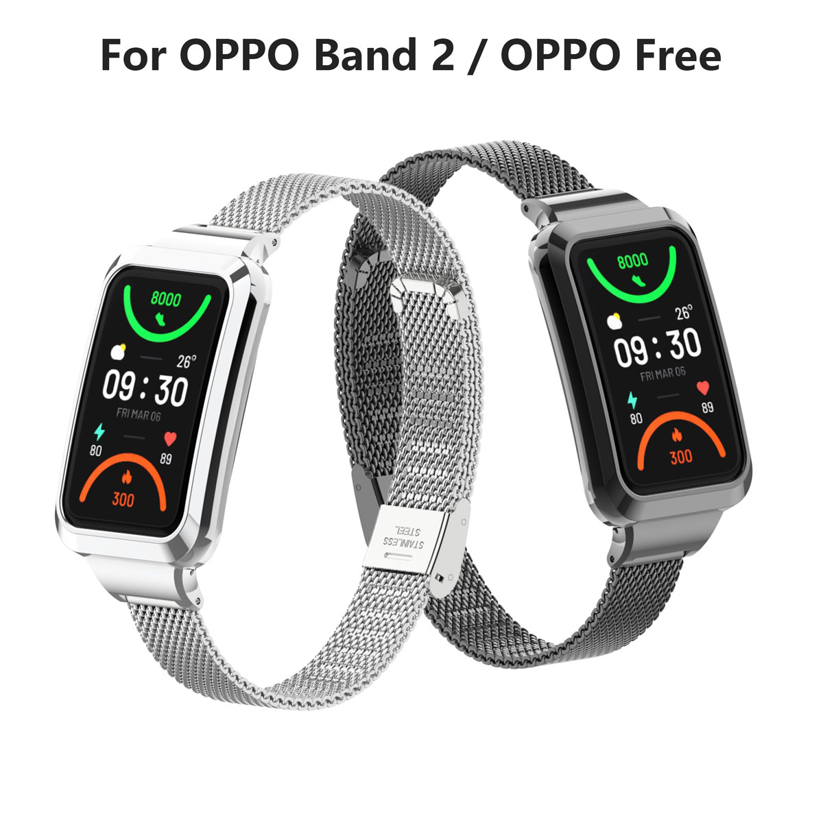 Mesh Strap Metal - Adatto per Oppo Band 2 Cinturino