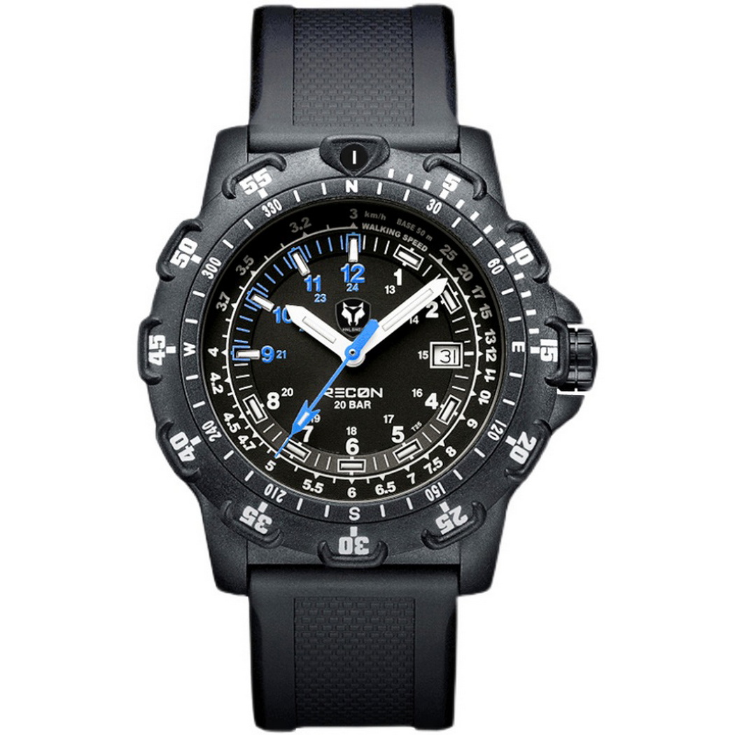 Rubber Strap Diver - Hnlgnox Orologio da pilota da uomo