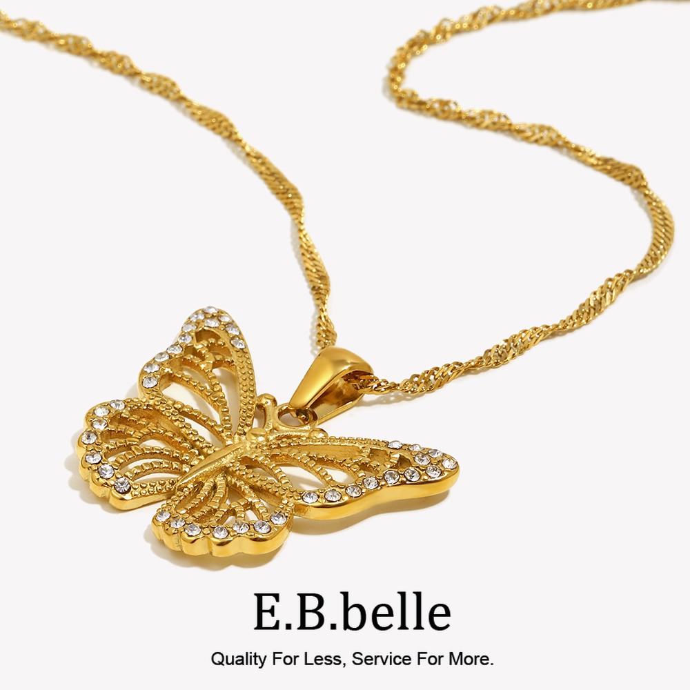 Butterfly Clasp Deployant - EBbelle Gioielli in acciaio inossidabile placcato