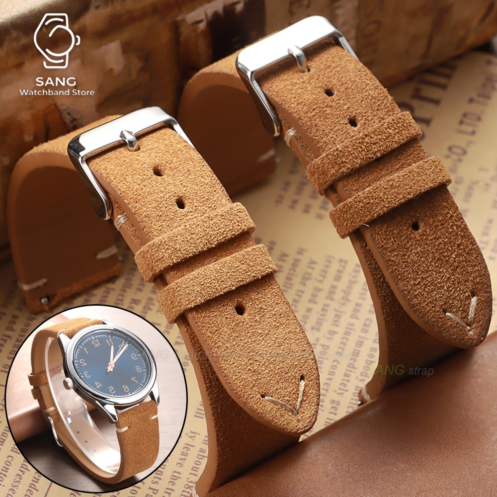Suede Strap Watch - Cinturino in pelle scamosciata a sgancio