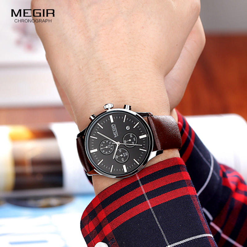 Megir orologi al quarzo da uom - Suede Strap Watch recensione e prezzo